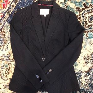 BR Factory Navy Blue with White Micro Dot Blazer